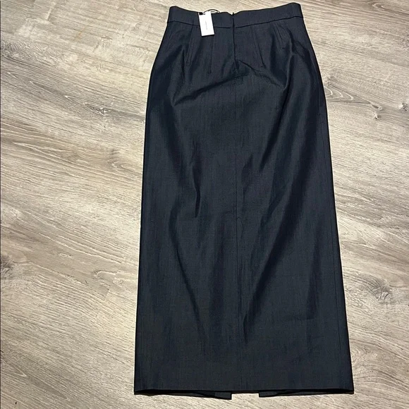 Karen Millen Tailored Denim Corset Detail Midi Skirt - Picture 8 of 15